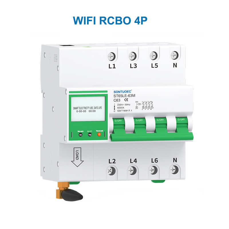 IoT Інтэлектуальны выключальнік Wi -Fi MCB RCBO