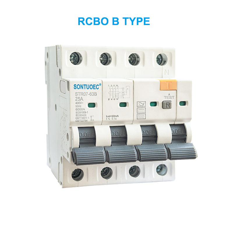 Stro7-63B RCBO B Тып 2P 4P Рэшткавы выключальнік току ланцуга