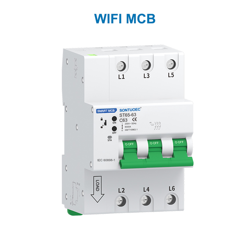 Wi -Fi RS485 Шматфункцыянальны IoT Інтэлектуальны MCB RCBO Інтэлектуальны мікра -выключальнік